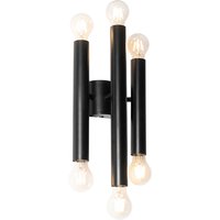 Art Deco wandlamp zwart 6-lichts - Tubi