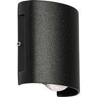 Buiten wandlamp zwart incl. LED 2-lichts IP54 - Silly