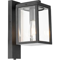 Buiten wandlantaarn zwart met licht-donker sensor IP44 - Charlois