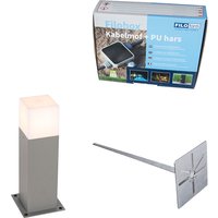 Buitenlamp 30 cm grijs met grondpin en kabelmof - Denmark