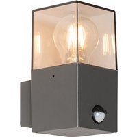 Buitenwandlamp donkergrijs met bewegingsmelder IP44 - Denmark