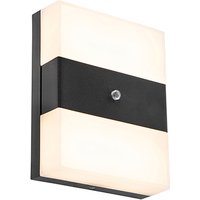 Buitenwandlamp zwart IP44 incl. LED met licht-donker sensor - Dualy
