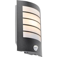 Buitenwandlamp zwart IP44 met bewegingssensor - Miro