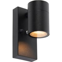 Buitenwandlamp zwart met licht-donker sensor IP44 - Solo