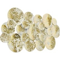 Decorateive oosterse wandlamp goud met wit 2-lichts - Hikina