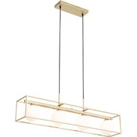 Design hanglamp goud met wit glas 4-lichts - Aniek