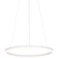Design hanglamp wit 60 cm incl. LED 3-staps dimbaar - Anello