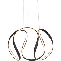 Design hanglamp zwart dimbaar incl. LED - Rowana