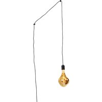 Design hanglamp zwart met stekker incl. LED lamp dimbaar - Cavalux
