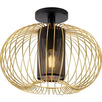 Design plafondlamp goud met zwart - Marnie