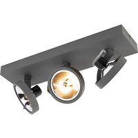 Design spot grijs verstelbaar 3-lichts - Go