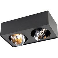 Design spot zwart vierkant 2-lichts - Kaya