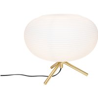 Design tafellamp goud 33 cm met opaal glas - Hero