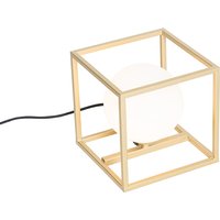 Design tafellamp goud met wit glas - Aniek