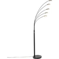 Design vloerlamp zwart incl. LED 5-lichts dimbaar - Sixties Trento