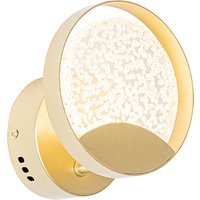 Design wandlamp goud incl. LED - Patrick