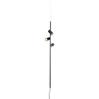 Hanglamp zwart met voetschakelaar 3-lichts - Jeana Luxe