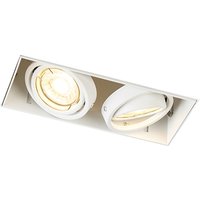 Inbouwspot wit GU10 draai- en kantelbaar trimless 2-lichts - Oneon