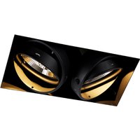 Inbouwspot zwart GU10 AR111 Trimless 2-lichts - Oneon