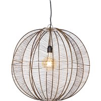 Industriële hanglamp brons met zwart 60 cm - Dong