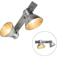 Industriële plafondlamp ijzer 2-lichts - Samia