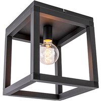 Industriële plafondlamp zwart - Big Cage 2