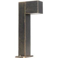 Industriële staande buitenlamp antiek goud 35 cm IP44 - Baleno