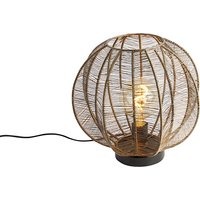 Industriële tafellamp brons met zwart - Dong