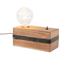 Industriële tafellamp hout - Reena