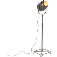 Industriële vloerlamp brons 140 cm - Broca