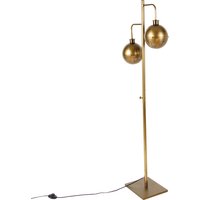 Industriële vloerlamp brons 2-lichts - Haicha