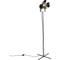 Industriële vloerlamp zwart kantelbaar - Movie