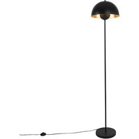 Industriële vloerlamp zwart met goud 160 cm - Magnax