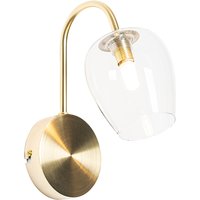 Klassieke wandlamp goud met glas - Elien