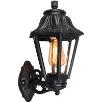 Landelijke buitenwandlamp zwart IP44 - Anna