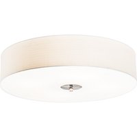 Landelijke plafondlamp wit 50 cm - Drum Jute