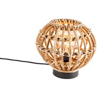 Landelijke tafellamp bamboe 25 cm - Canna