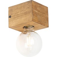 Landelijke wandlamp Vintage hout - Bloc