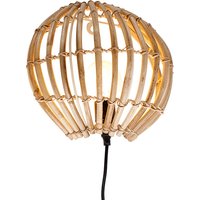 Landelijke wandlamp bamboe - Canna