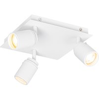 Moderne badkamer spot wit vierkant 3-lichts IP44 - Ducha