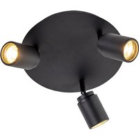Moderne badkamer spot zwart 3-lichts IP44 - Ducha