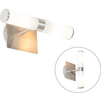 Moderne badkamer wandlamp staal IP44 2-lichts - Bath