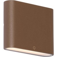 Moderne buiten wandlamp roestbruin 11