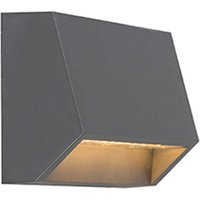 Moderne buitenwandlamp donkergrijs incl. LED IP54 - Sandstone 1