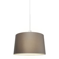 Moderne hanglamp wit met kap 45 cm taupe - Combi 1