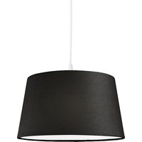 Moderne hanglamp wit met zwarte kap 45 cm - Pendel