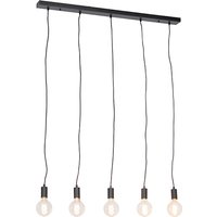 Moderne hanglamp zwart 100 cm 5-lichts - Facil