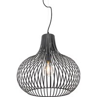 Moderne hanglamp zwart 48 cm - Saffira