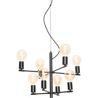 Moderne hanglamp zwart 8-lichts - Osprey