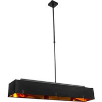 Moderne hanglamp zwart met goud 90 cm 3-lichts - VT 1